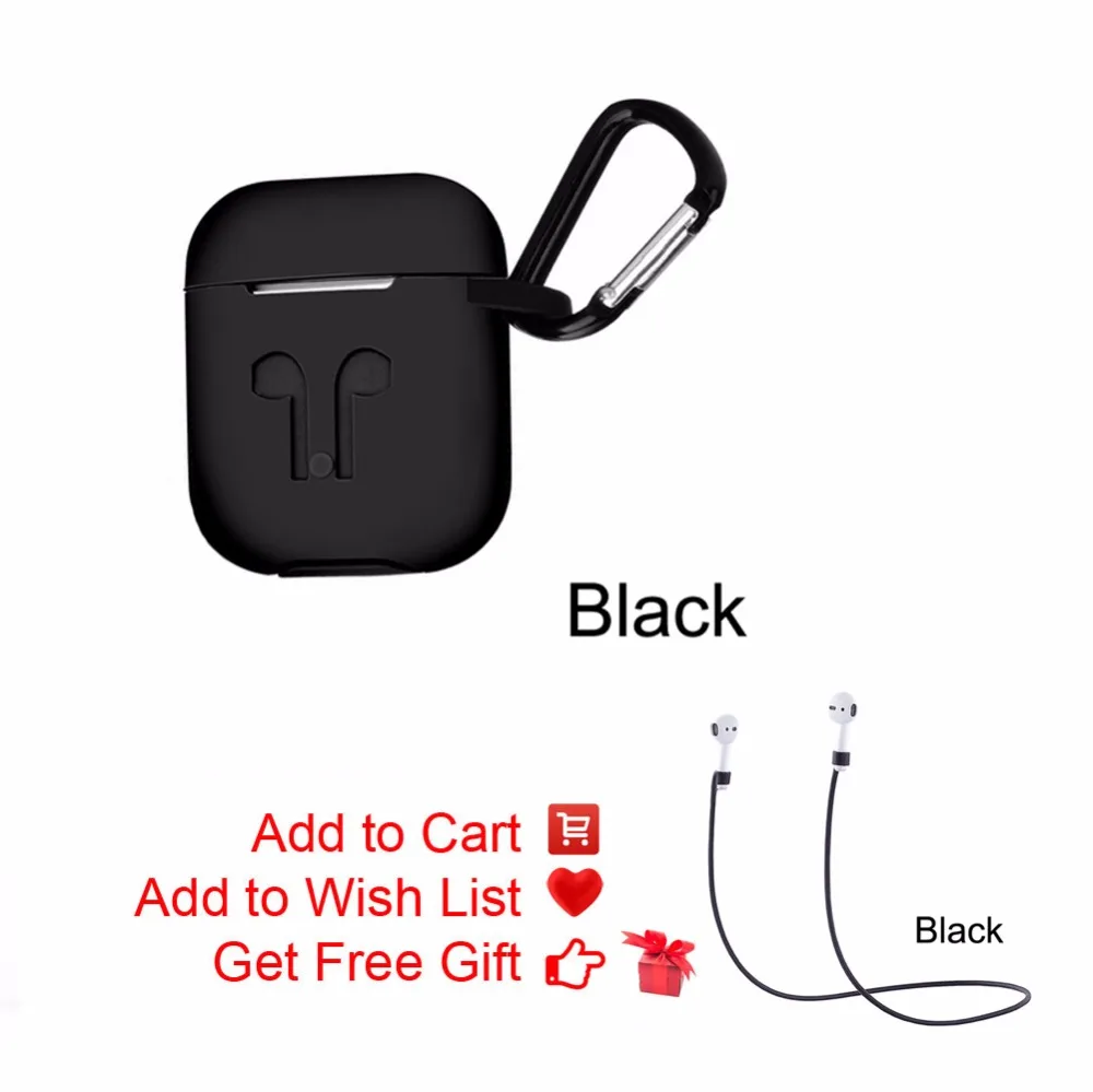 Duszake силиконовый защитный чехол для AirPods зарядный противоударный Earpods с защитой