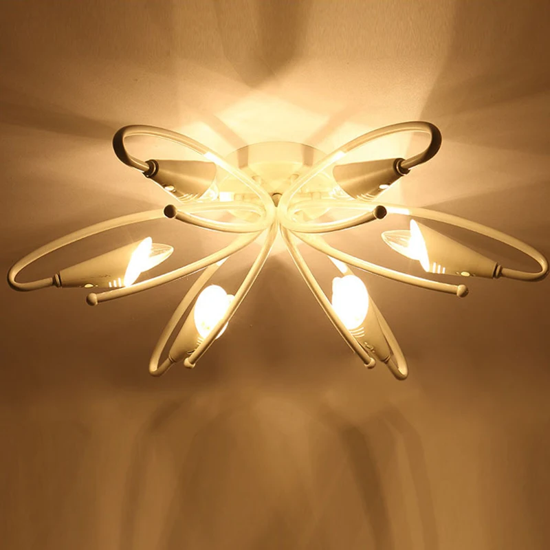 Vintage Plafond Verlichting Ijzer 6 Heads E14 Industriele Vintage Plafond Verlichting Ijzer 6 Heads E14 Industriele