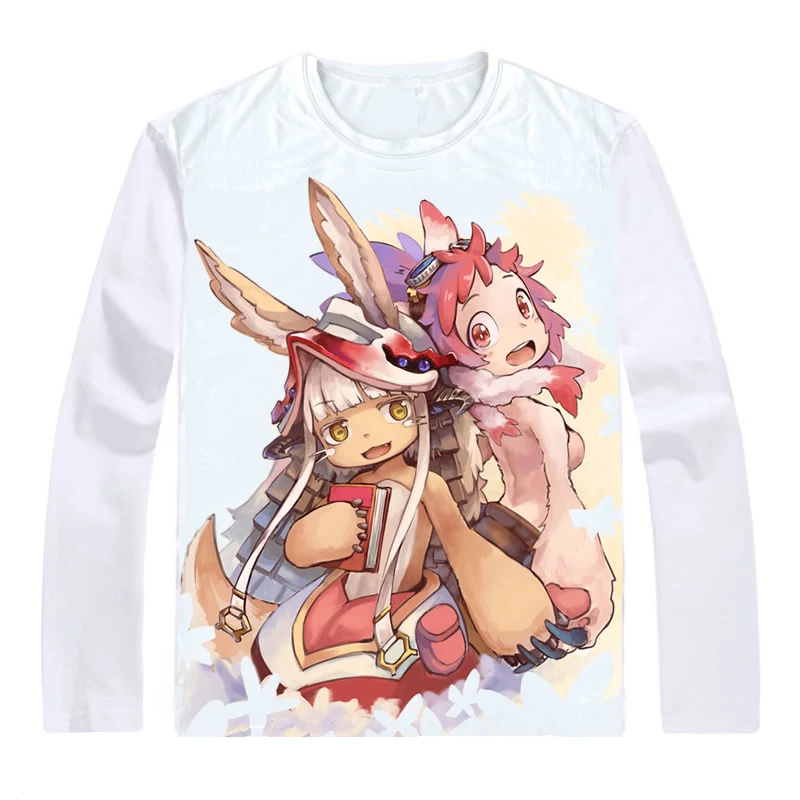 

Made in Abyss T-Shirts Multi-style Long Sleeve Shirts Meido in Abisu Akihito Tsukushi Nanachi Riko Reg Mitty Srajo Cosplay Shirt