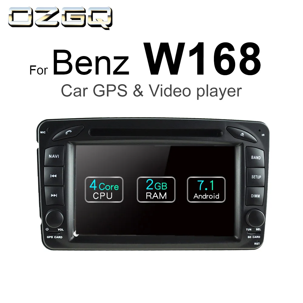 OZGQ Android 7.1 Car DVD Player For Mercedes Benz W168 A Class A140 ...