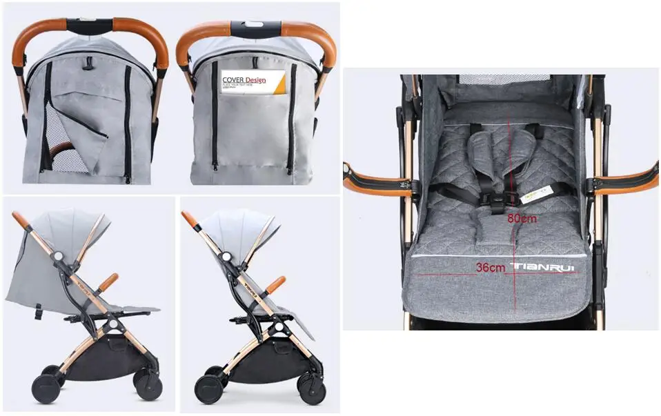 Travel Pushchair stroller airplane buggy foldable cabin stroller with storage