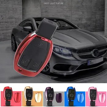 

TPU Soft Car Key Cover Case Shell for Mercedes Benz A B CLA CLS C GLA GLC GLE Car Accessories C200