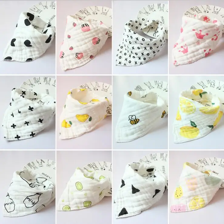 

Muslin Baby Bibs Girls Boys Baby Cloth Babador Cartoon Print Baby Bibs Bebe Smock Burp Cloths Accessory Infant Baby Stuff