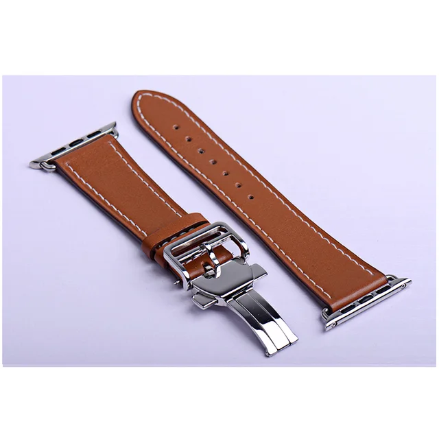 fauve barenia leather single tour deployment buckle