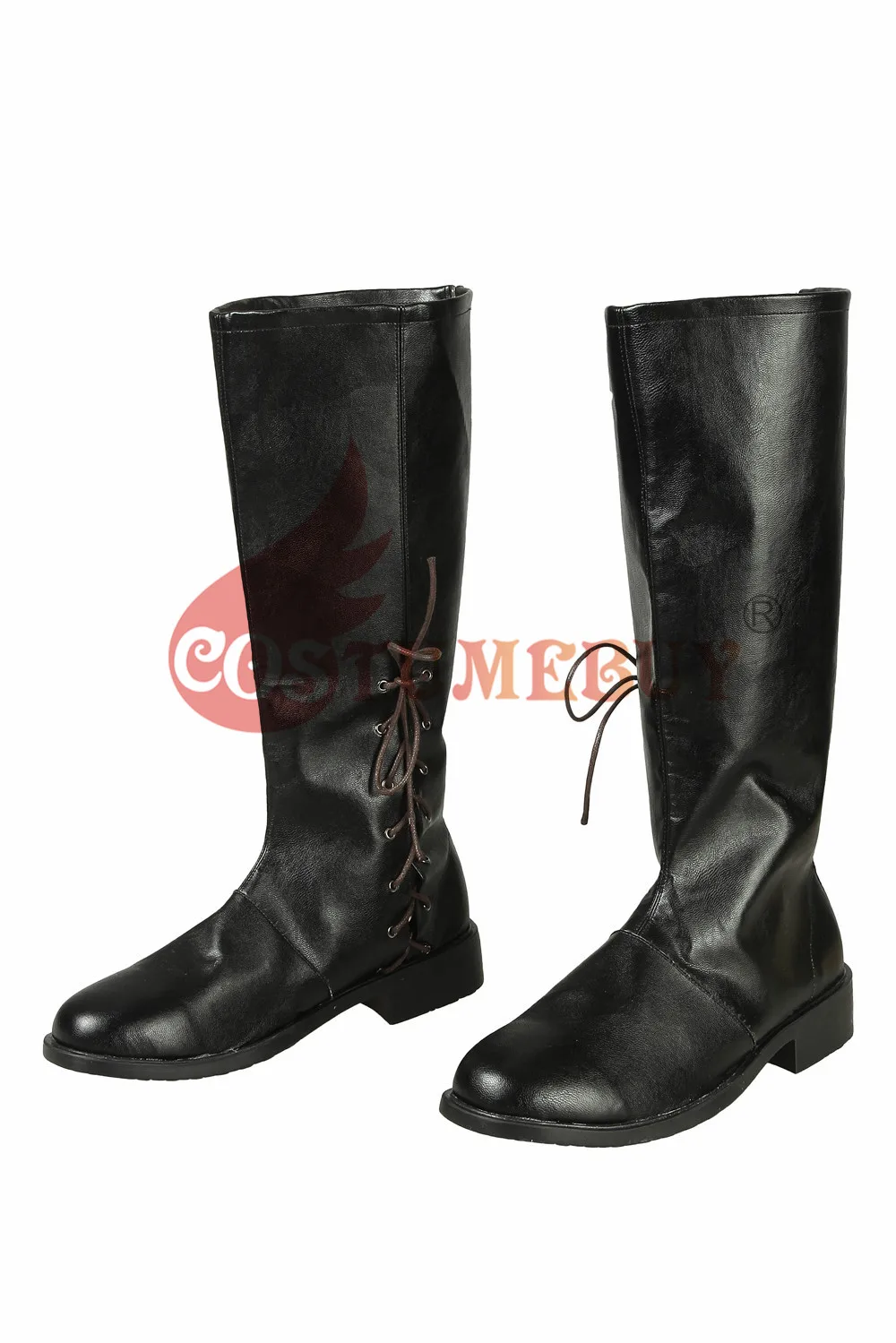 CostumeBuy/костюм для костюмированной вечеринки «Игра престолов»; 8 сезон; Jon Snow Boots; средневековая черная обувь из искусственной кожи; реквизит для Хэллоуина; аксессуары