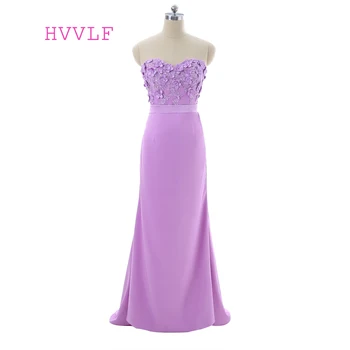 

Lavender Evening Dresses Mermaid Sweetheart Floor Length Flowers Lace Beaded Women Long Evening Gown Prom Dresses
