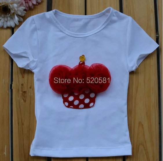 Модная футболка с рисунком кекса для маленьких девочек на день рождения Детская футболка с короткими рукавами детские Топы И Футболки с мороженым, летняя одежда