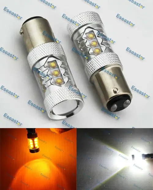 Eseastar из 2 предметов 80 Вт led p21w s25 1156 ba15s Автомобильный свет, py21w, 7507 bau15s BA15D водить автомобиль, p21/5 w, 1157, bay15d Высокая тормоз с усилителем led