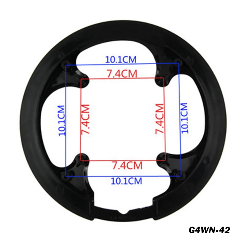 MTB 36 T/40 T/42 T/44 T/46 T/48 T/52 T пластиковая крышка цепи колеса, защита цепи, кольцо, шатун, универсальная защитная крышка, Кривошип, зубная пластина - Цвет: G4WN-42