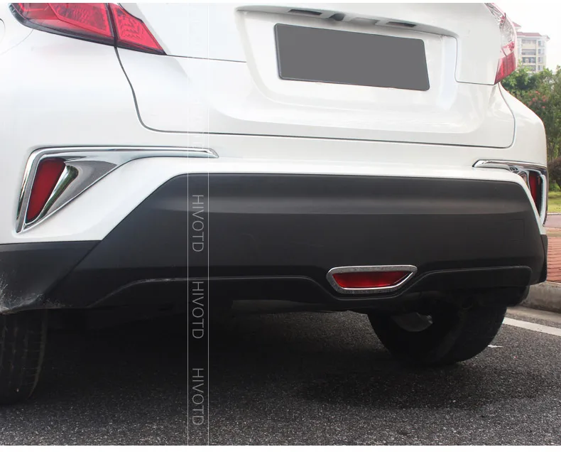 Hivotd для Toyota C-HR CHR 2018 2019 карбоновое волокно передняя/задняя противотуманная фара Накладка задний бампер автомобильные внешние аксессуары