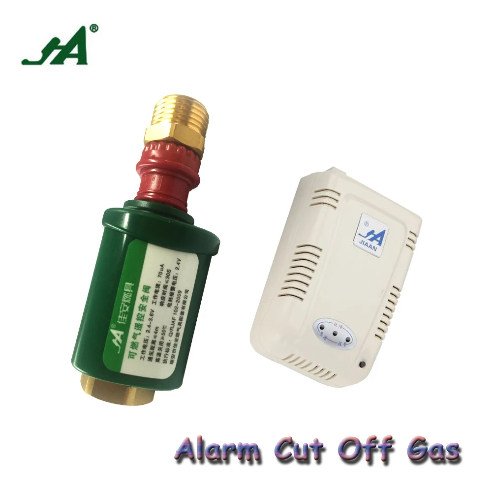 

Alarm Systems Security JA 8302 Gas Leak Valve Wireless Thermal Leak Detector Alarm Set household Hardware solenoid valve