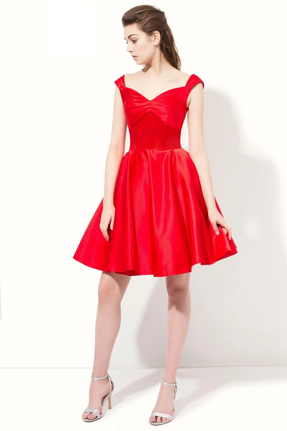 ANGELSBRIDEP/Нарядное вечернее платье с открытыми плечами; vestido de festa; высококачественное атласное платье со шнуровкой на спине; Модный Элитный пышный