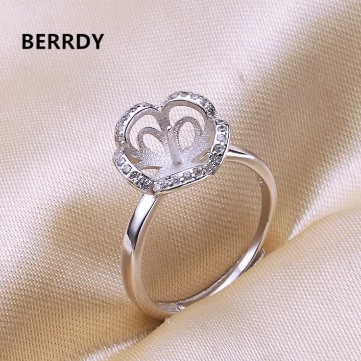 

Fashion Pearl Ring Mountings, Ring Findings, Adjustable Ring Jewelry Parts Fittings Charm Accessories Silver Jewellery