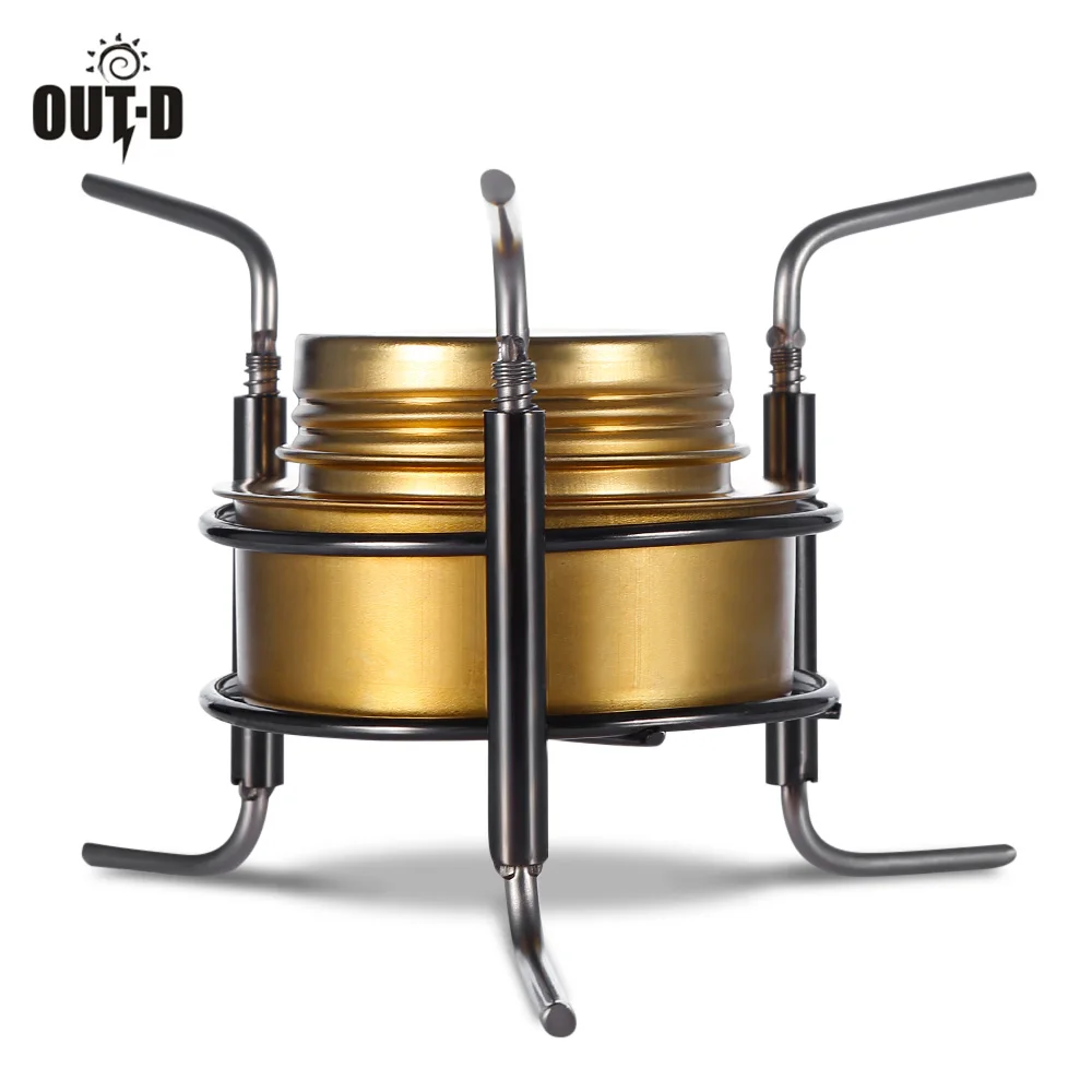 OUT D Ultralight Copper Alloy Portable Mini Spirit Burner Alcohol Stove