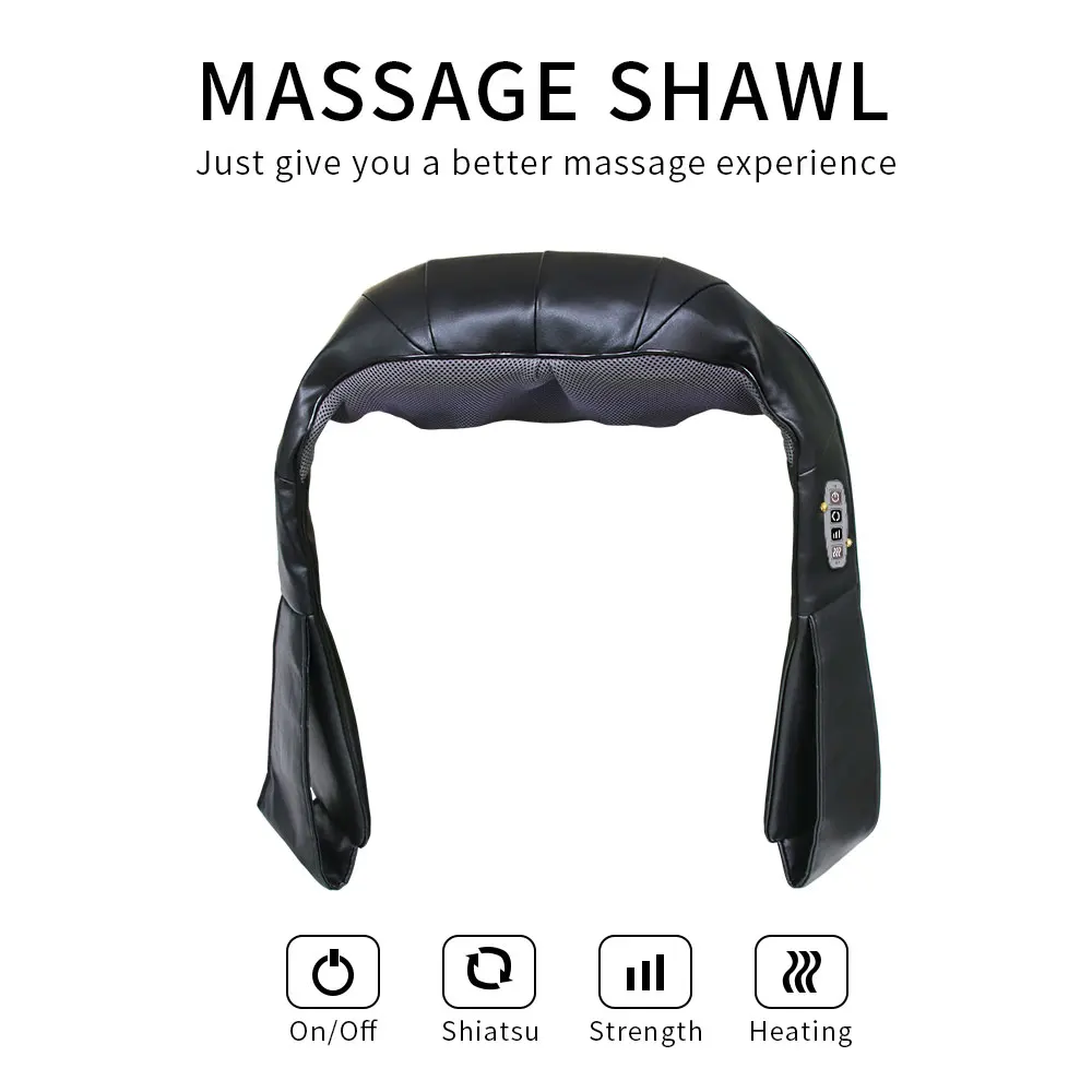 

Shiatsu Cervical Back and Neck Massager Electrical Massager Multifunctional Shawl Infrared Heated Massage Relaxation Machine