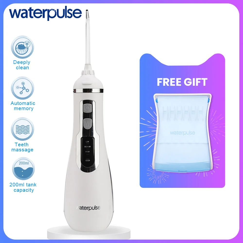 

Waterpulse V500 Portable Dental Irrigators Water Flosser Oral Irrigator With Tips Clean Dental Irrigator Flosser