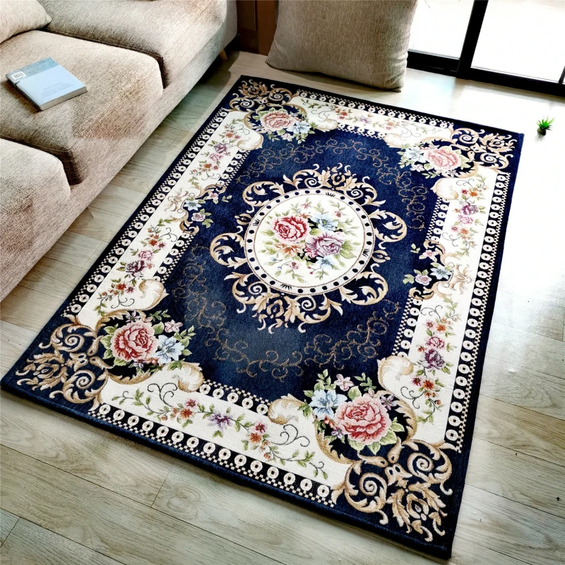 

Polyester Weaving Floor Mat Living Room Classic Europe Style Doormat Washable Kitchen Floor Carpets Entrance Bathroom Mats