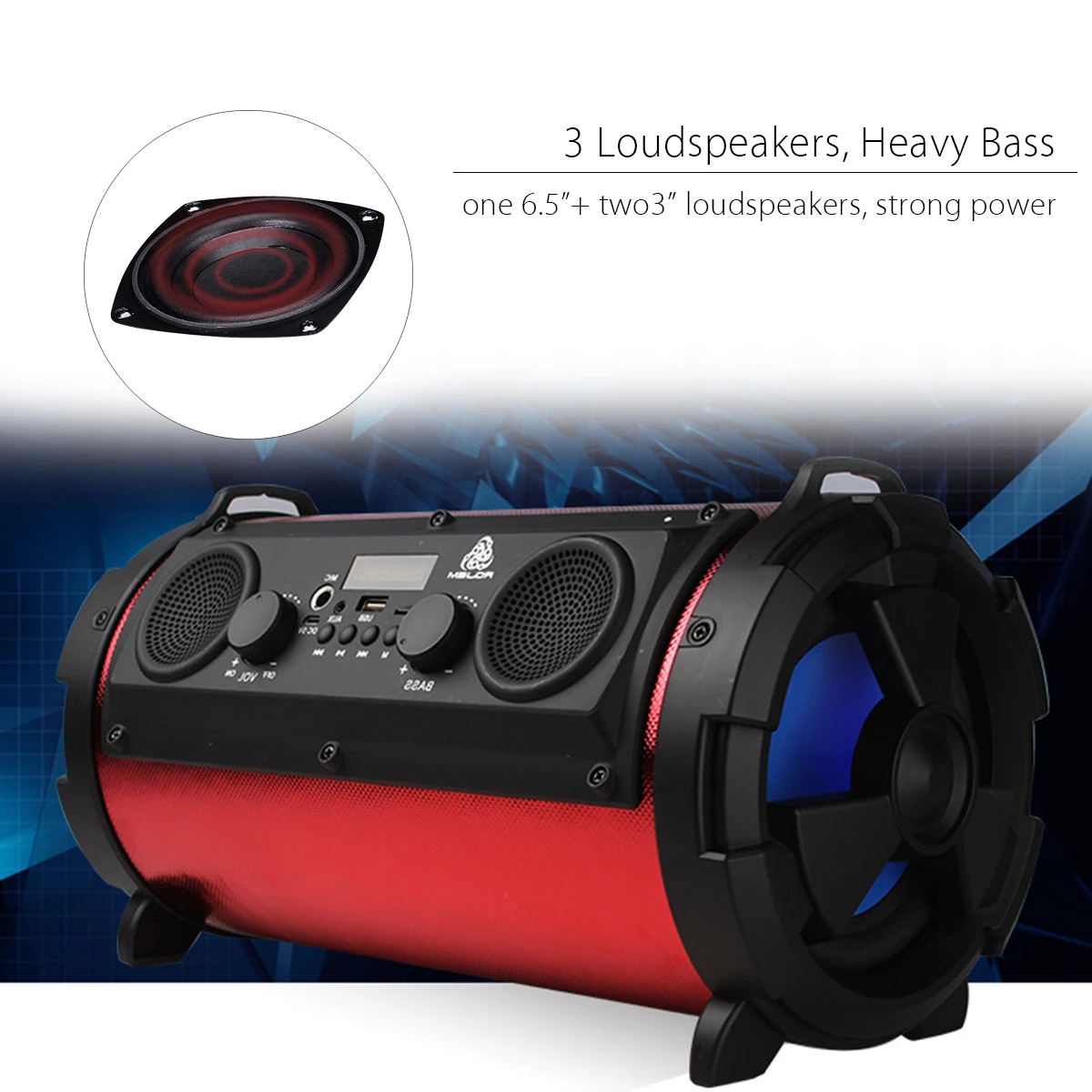Portable Wireless bluetooth Speaker Stereo Radio HI-FI Super Bass USB AUX TF FM