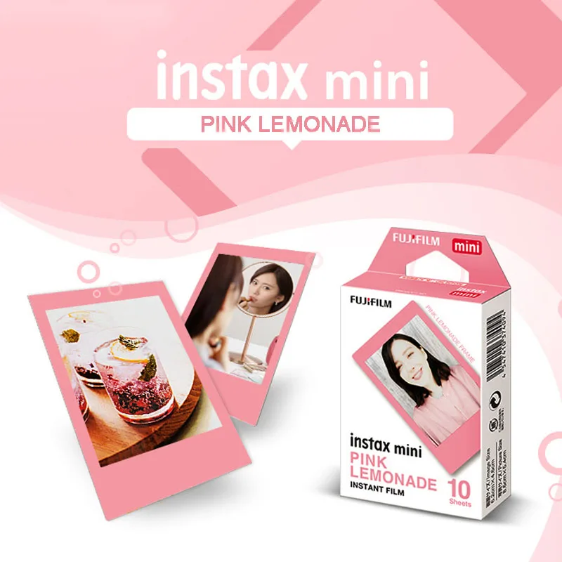 

10 Sheets Fujifilm Instax Mini Film Photo Paper Pink Lemonade Instant Film For mini 9 8 7s 90 25 Share SP-1 SP-2 Instant Camera