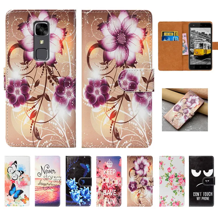 

For Jinga Touch 4G Case High Quality Pu Leather 5.0" Flip Wallet Case Back Cover Book Case For Jinga Touch 4G Cases