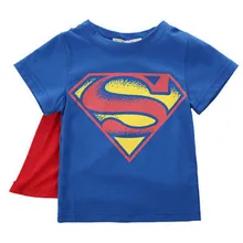 Новая модная детская одежда для мальчиков футболка с Бэтменом летние футболки с короткими рукавами для мальчиков с суперменом и Бэтменом
