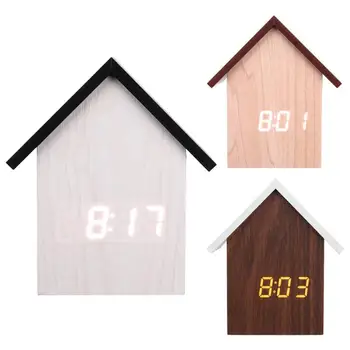 

Plastic Alarm Clock LED Voice Control Digital Electronic USB Desktop Table Clock Exquisite Shape Beautiful And Durable