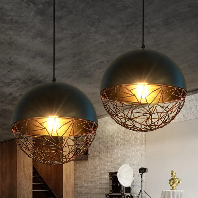 Led American Pendant Lights Fixture Metal Vintage Led American Pendant Lights Fixture Metal Vintage Globe Drop Light Home Indoor Lighting