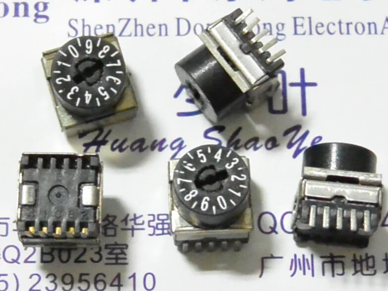 

2pcs 10 bit rotary switch, 0-9 chip rotary dial switch, chip code open