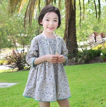 Girls Long-Sleeved Floral Dress 2016 New Spring Tide Korean Cotton Children’s Clothing Children Dress Sub Bottoming Dress