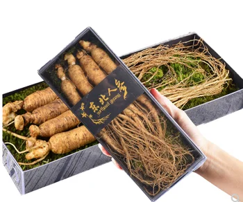 

Changbai Fresh / Dry Ginseng Root tablets 300g/500g of fresh ginseng Vacuum Pack Panax ginseng Root Herbal skin care beauty use