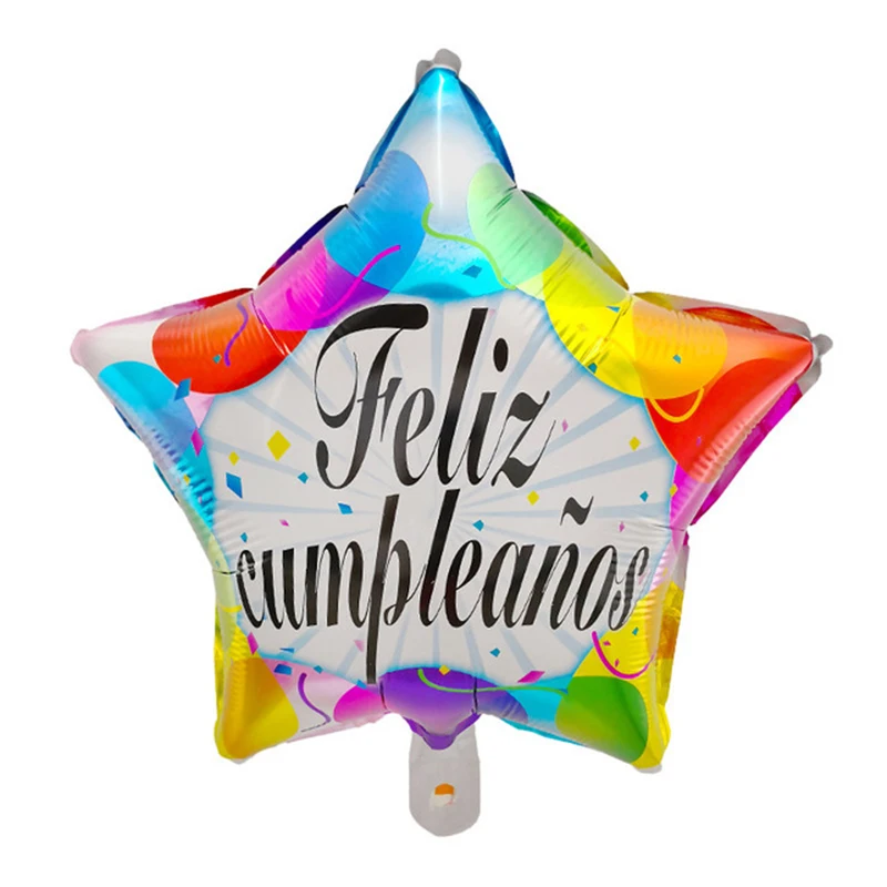 50 шт в наборе 18 дюймов испанский Фольга воздушные шары Feliz cumpleaños майлара