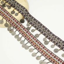 Savica 1y/лот кружевная лента для отделки, тканевая лента, бисер в этническом стиле, кружево, сделай сам, воротник, швейные изделия, материалы для декора одежды LX588
