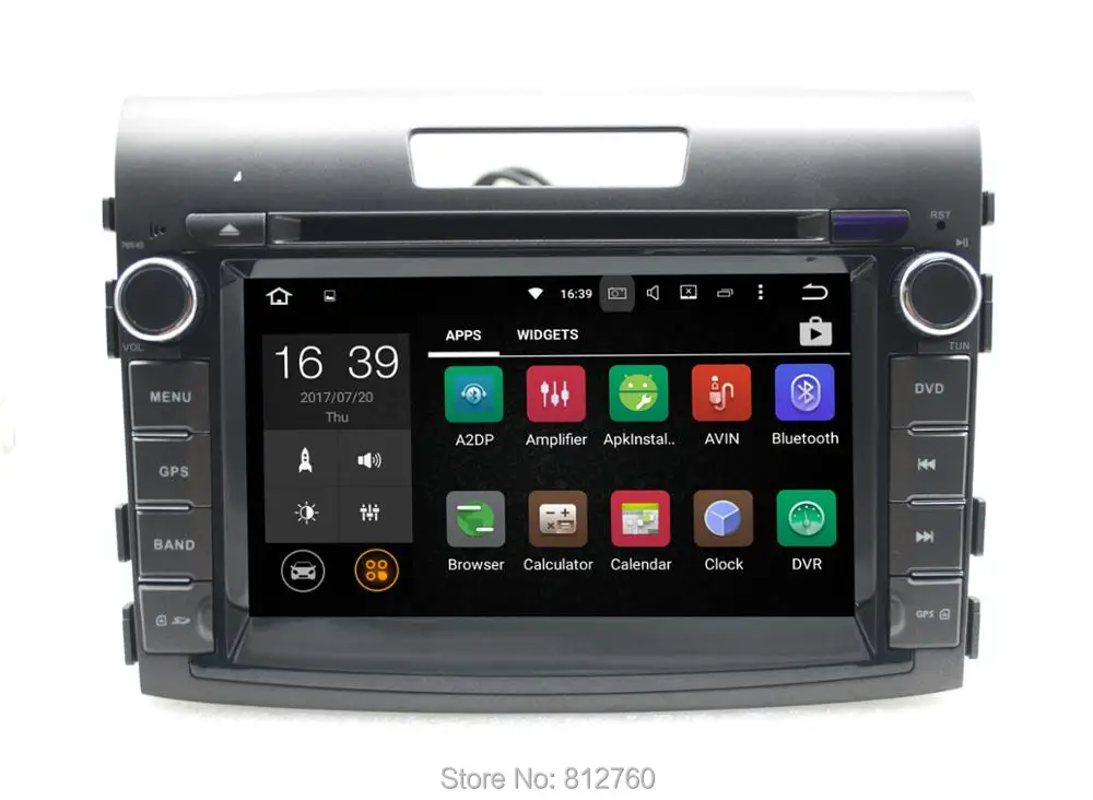 Best Android 7.1 Quad core 2G RAM 16G ROM Car dvd player gps for Honda CRV 2012 2013 2014 car radio head unit multimedia player 1