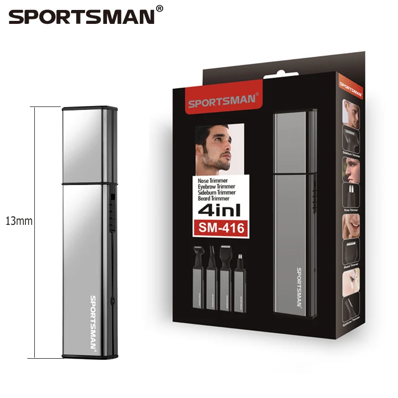 Sportsman 4 in 1 Electric Nose Hair Trimmer Rechargeable Nose Trimmer for Men Trimers Sideburns Hair Cutter Eyebrow