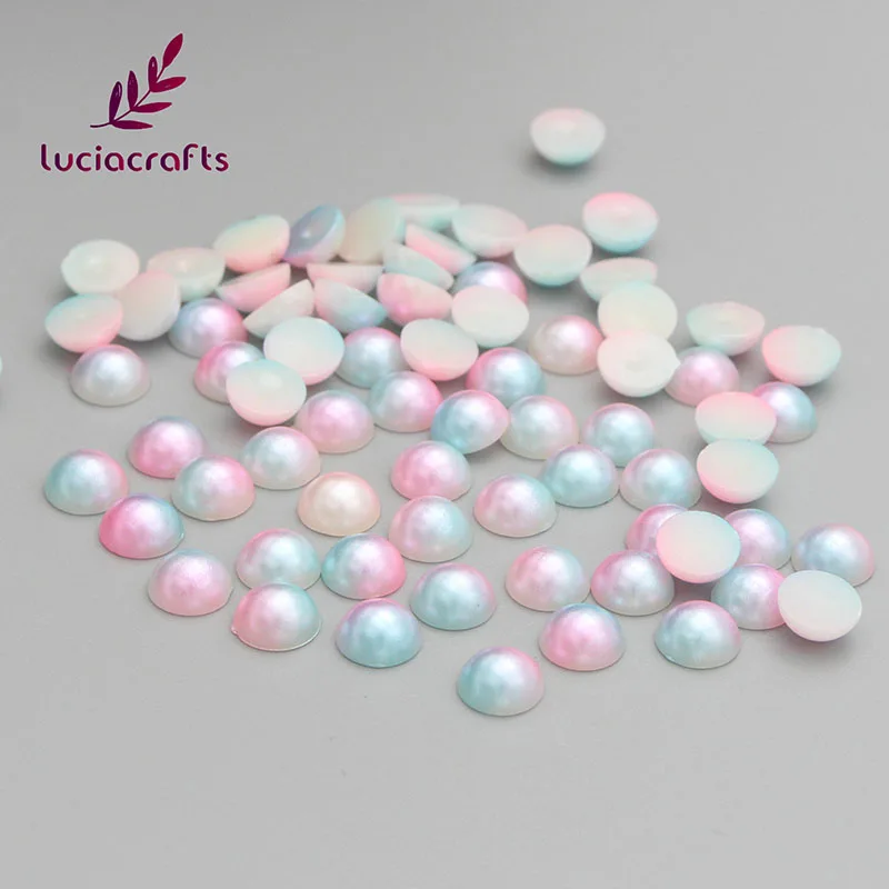 Полукруглые Имитационные жемчужины Lucia crafts 3/4/5/6/8 мм зеркальные бусины для