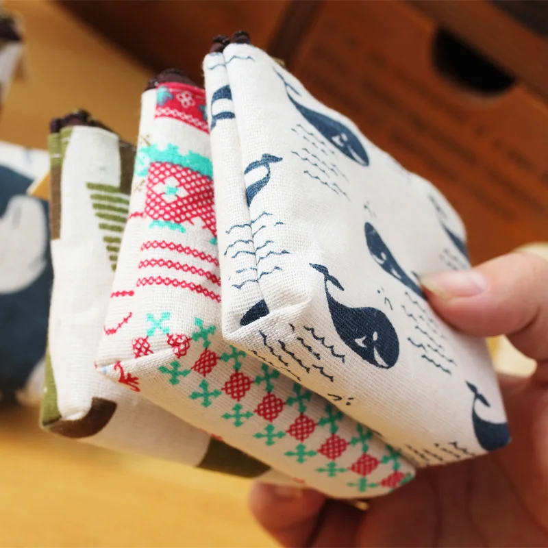 prativerdi Portable Retro Durable Linen Case Mini Earphone Storage Bag Money Box For USB Charger Cable Coin Travel Organizer 6