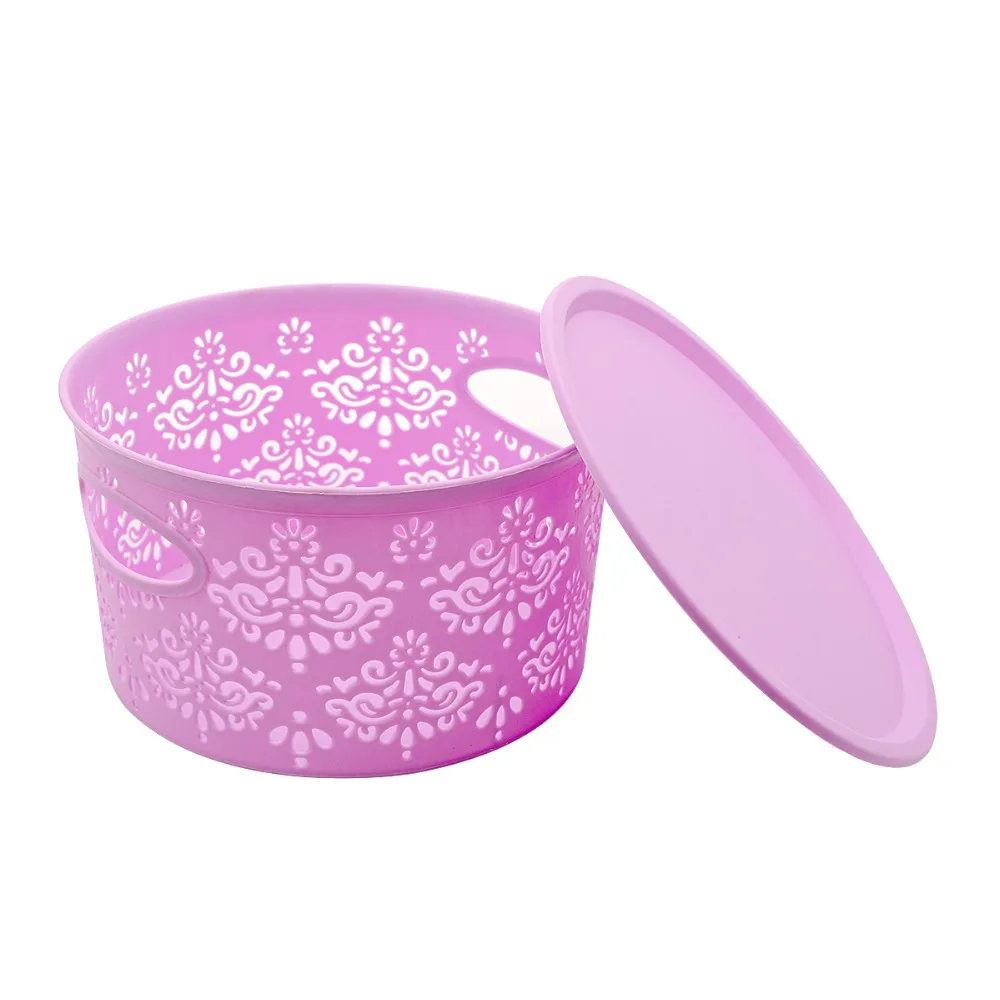 Creative Plastic Baskets Round Toys Basket Small Storage Basket Storage Box Sundries Cosmetic