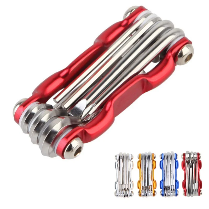 buy Portable 6 in 1 Multi function Moutain Road Bicycle Bike Repair Tool Set Kits Hex Key Wrenches 3 4 5 6mm Folding Screwdriver