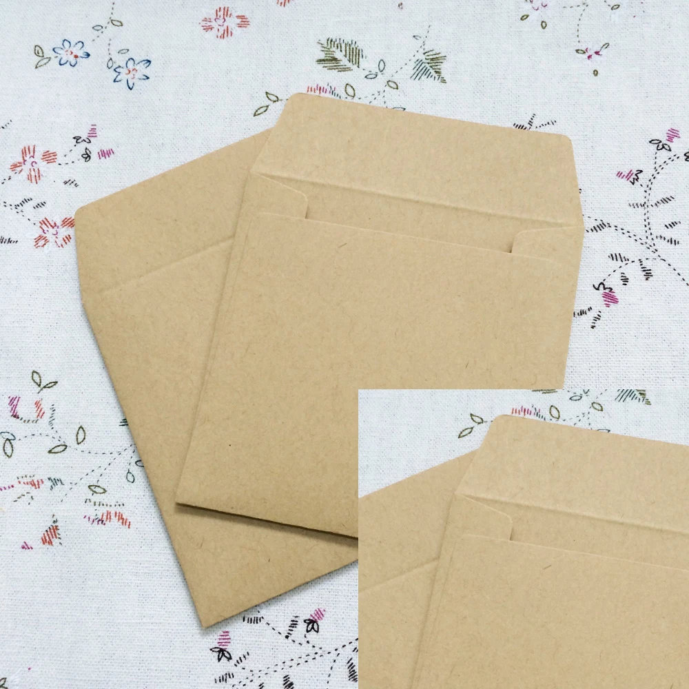 100pcs Lot 8 8cm Kraft Envelopes Square Small Envelope Card Bank 100pcs Lot 8 8cm Kraft Envelopes Square Small Envelope Card Bank Membership Wedding Party Invitation In Gift Bags Wring
