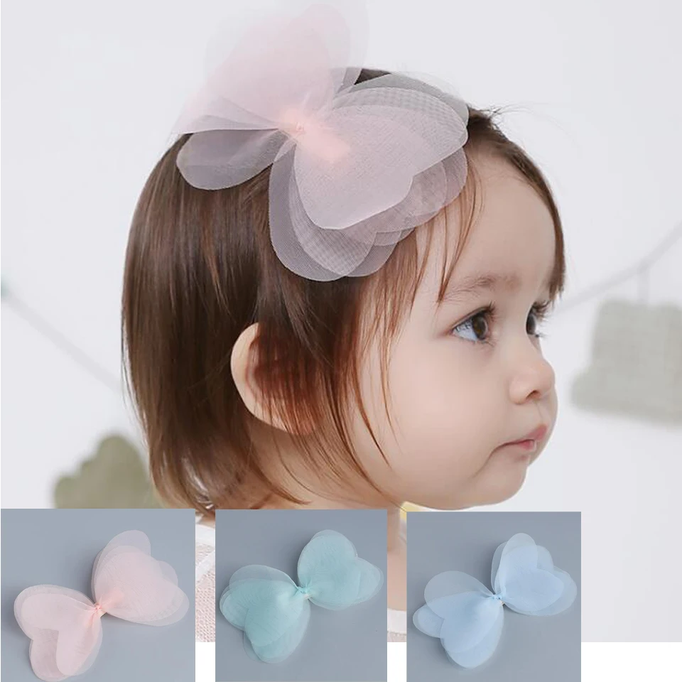 Cute Baby Toddler Girls Bright Color Bow Hair Clip Kid Headwear Hair Accessories