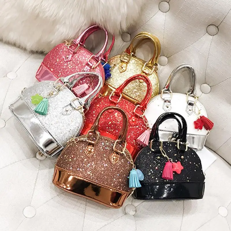 

Mini Cute Shell Shoulder Bag Kids All-Match Key Coin Purse Cartoon Lovely Messenger Bag little girls present