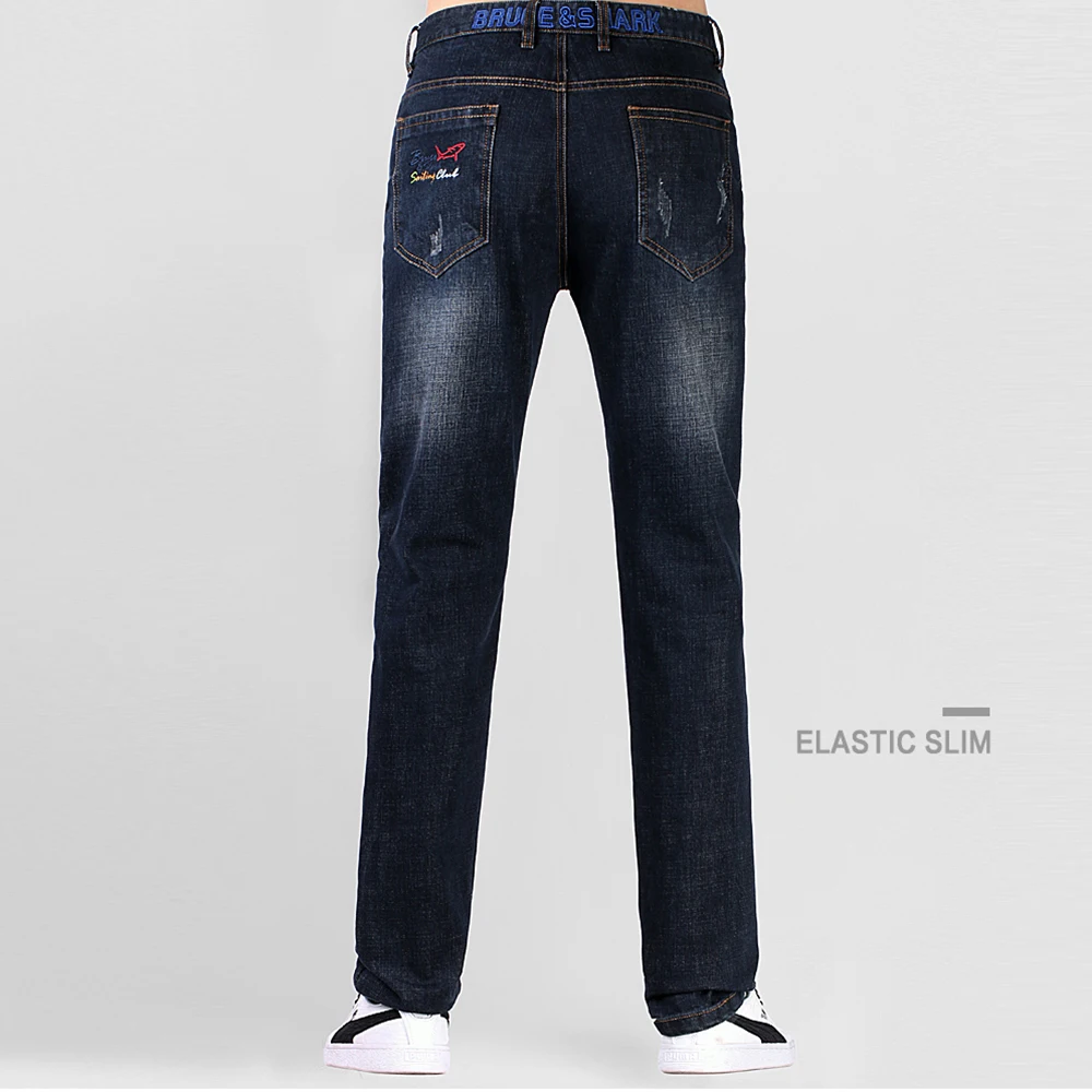 Bruce&Shark New Jeans for Men Casual High Quality Embroidery Straight leg Cotton Lightweight MEN JEANS SIZE 28 TO 42 8211