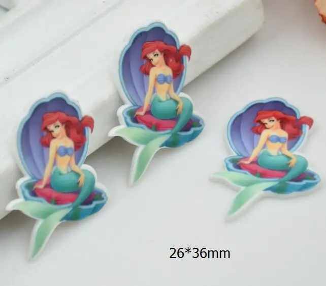 

Hot Sale 50 pcs Cartoon Mermaid Princess Planar Resin Flatback Craft Accessories Decor, Embellishment DIY Making P-21