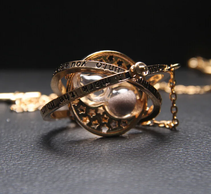 Hp Potter Movie Time Turner ожерелье с песочными часами шесть фаланги волшебные палочки для ключей подвеска металлическая фигурка кольцо для ключей с игрушкой ожерелье