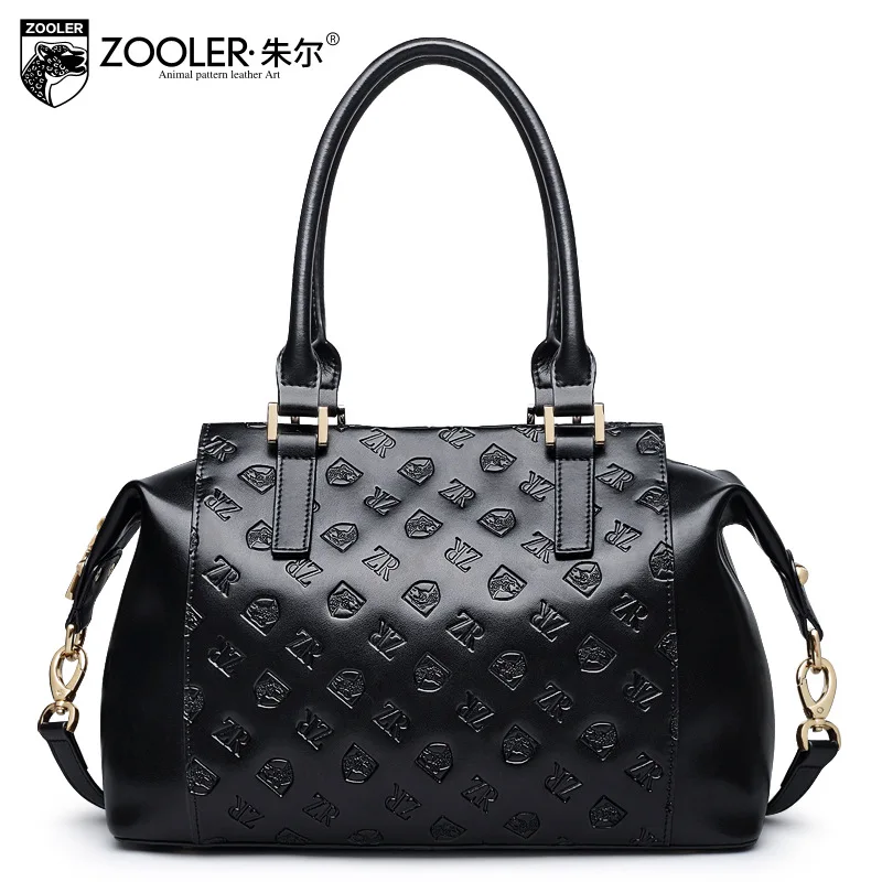 

ZOOLER Fashion Women Genuine Leather Handbag New Winter 2018 Female Cowhide Shoulder Bag Ladies Embossed Rome Tote Bags Bolsas