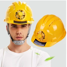 Solar Power Fan Helmet Outdoor Working Safety Hard Hat Construction Workplace ABS material Protective Cap Powered by Solar Panel safety helmet hard hat work cap abs material construction protect helmets high quality breathable engineering power labor helmet
