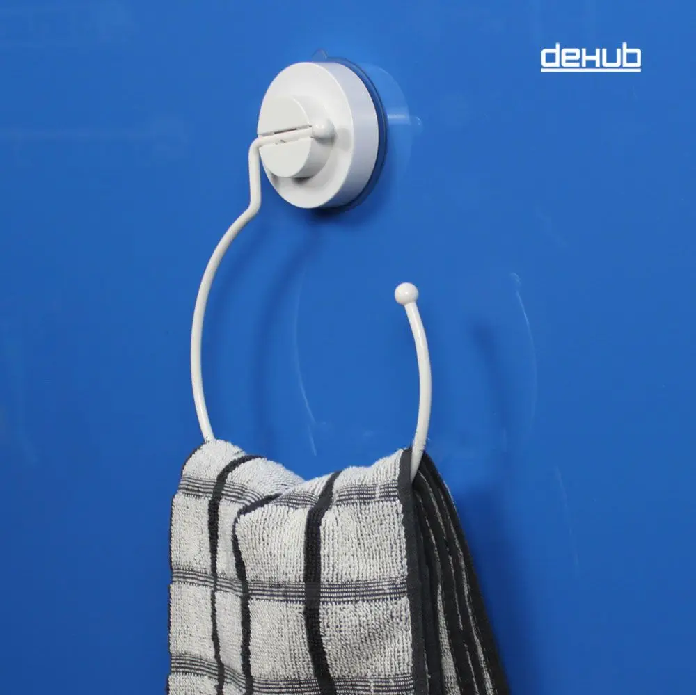 dehub super ventosa asciugamano anello bagno asciugamano holder rotonda anello di tovagliolo accessori bagno bianco
