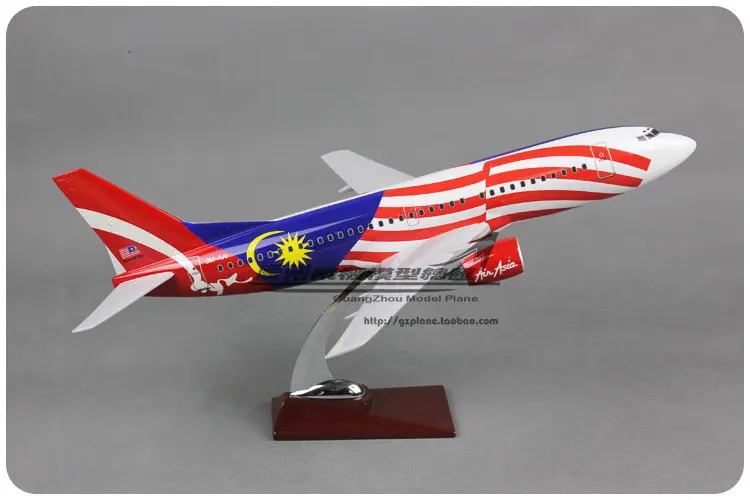 45 см смолы Air Asia Airways модель самолета Малайзия Флаг B737 300 авиационные модели Boeing 737