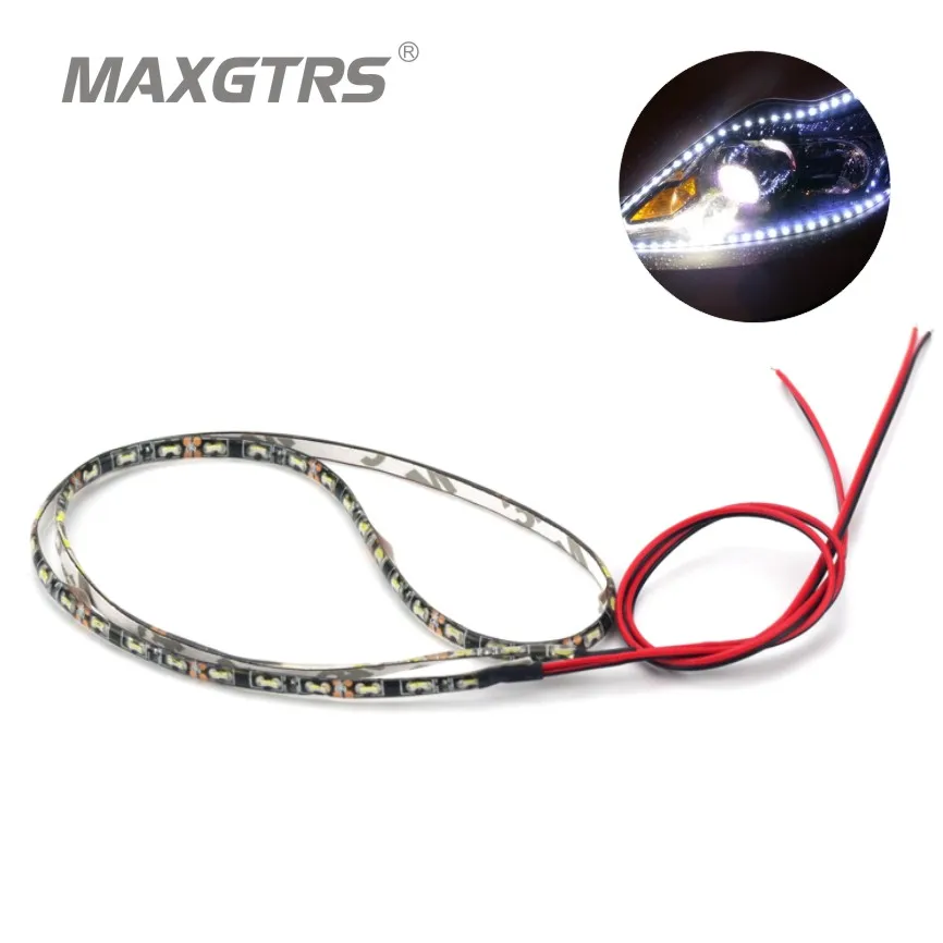 

4Pcs/Lot 60cm Waterproof Light 335 30/60 SMD Side Shine Car Flexible LED Strips Auto DRL Decorative Lamp Daytime Running Light