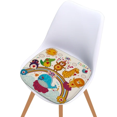 Супер мягкая фланелевая подушка для сидения с принтом животных, мультяшная стильная Подушка на стул для украшения дома и кухни - Цвет: 07